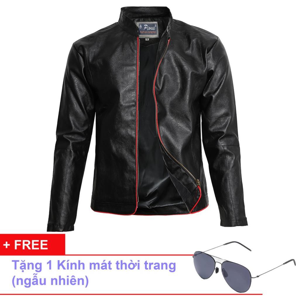 Áo khoác Da Nam Lót Dù Thời Trang Cao Cấp model fashion AD018K + Tặng Kèm Kính Mát hàng vnxk | BigBuy360 - bigbuy360.vn