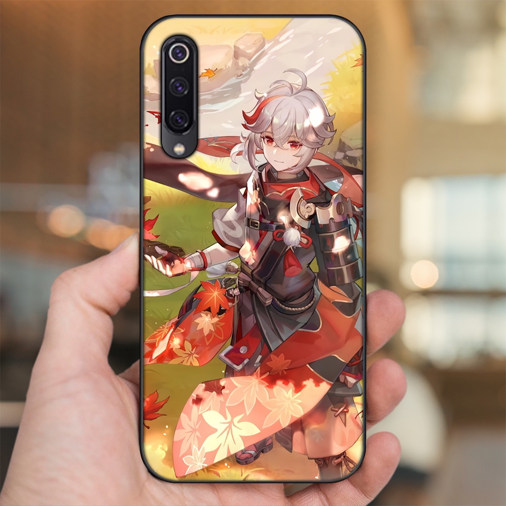 Ốp lưng Xiaomi Mi 9, Mi 9 SE viền đen in hình Kazuha Genshin Impact