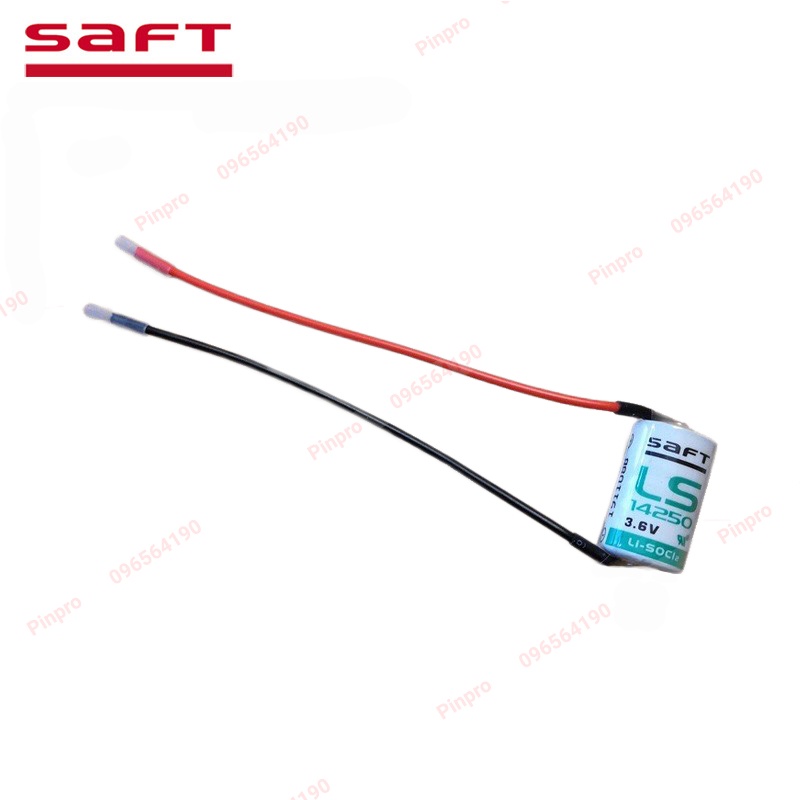 Pin SAFT LS14250 3.6V 1/2AA có chân hàn, giắc cắm chính hãng