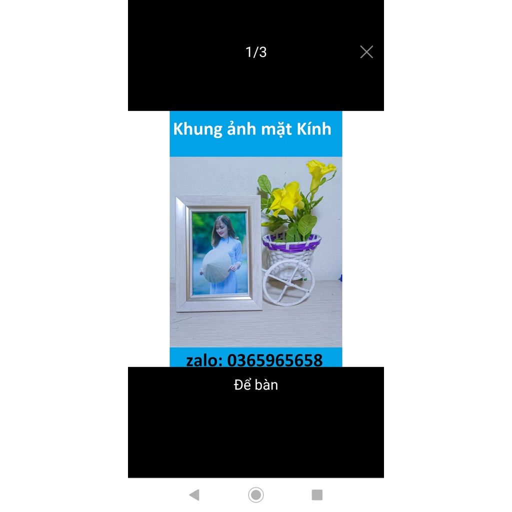 Khung ảnh 9x12 mặt kính bền đẹp