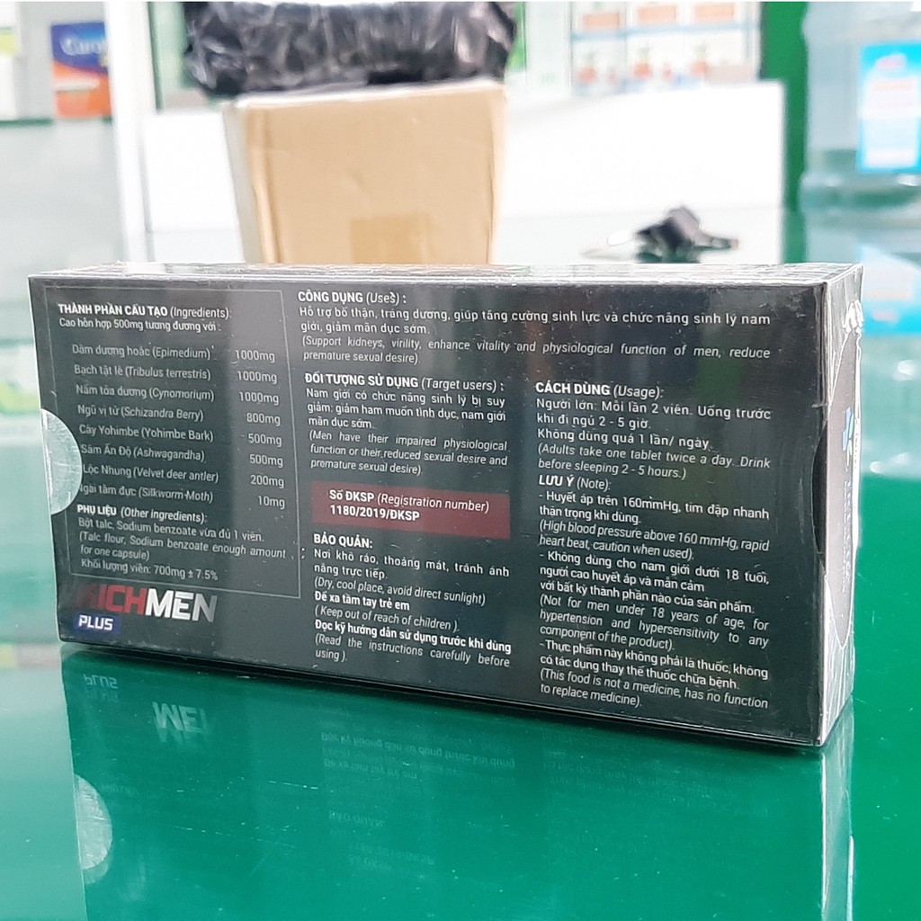 Kichmen Plus 6 viên – Hỗ trợ tăng cường sinh lý nam, giảm xuất tinh sớm, kéo dài cuộc yêu