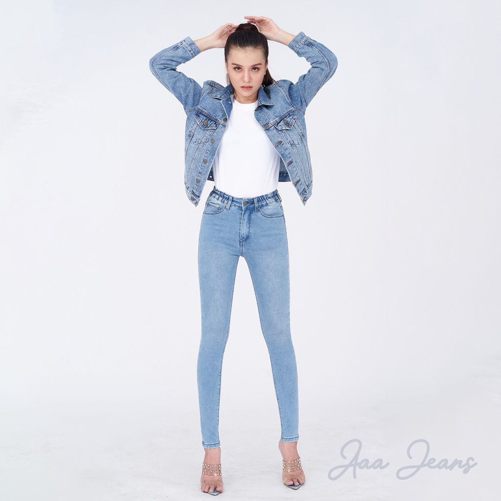 Áo Khoác Jean Nữ Cao Cấp Trơn Màu Xanh Aaa Jeans