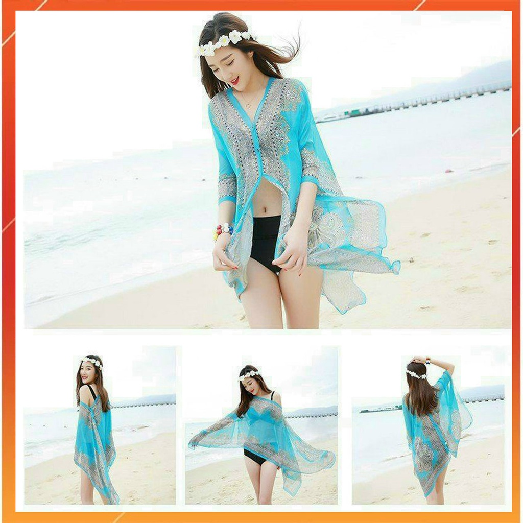 [HÀNG CHUẨN LOẠI 1]Khăn tắm choàng đi biển vải von xinh xắn cho các chị em