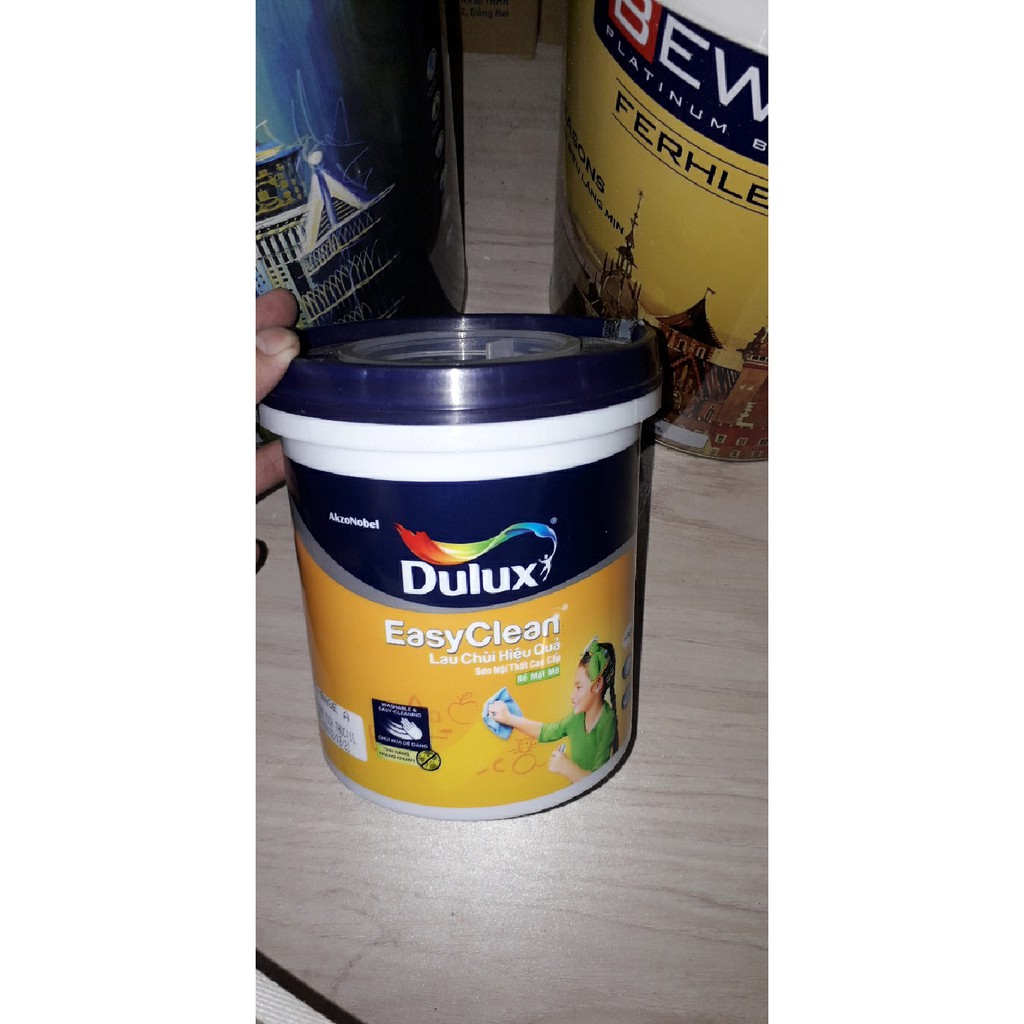 Sơn nước nội thất 1L cao cấp DULUX EASYCLEAN lau chùi hiệu quả bề mặt mờ