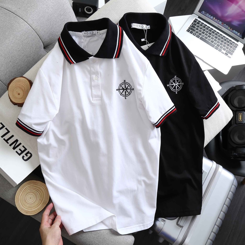 Áo thun Polo Nam nữ chất thun cá sấu La Bàn style Hàn quốc phong cách Ulzzang