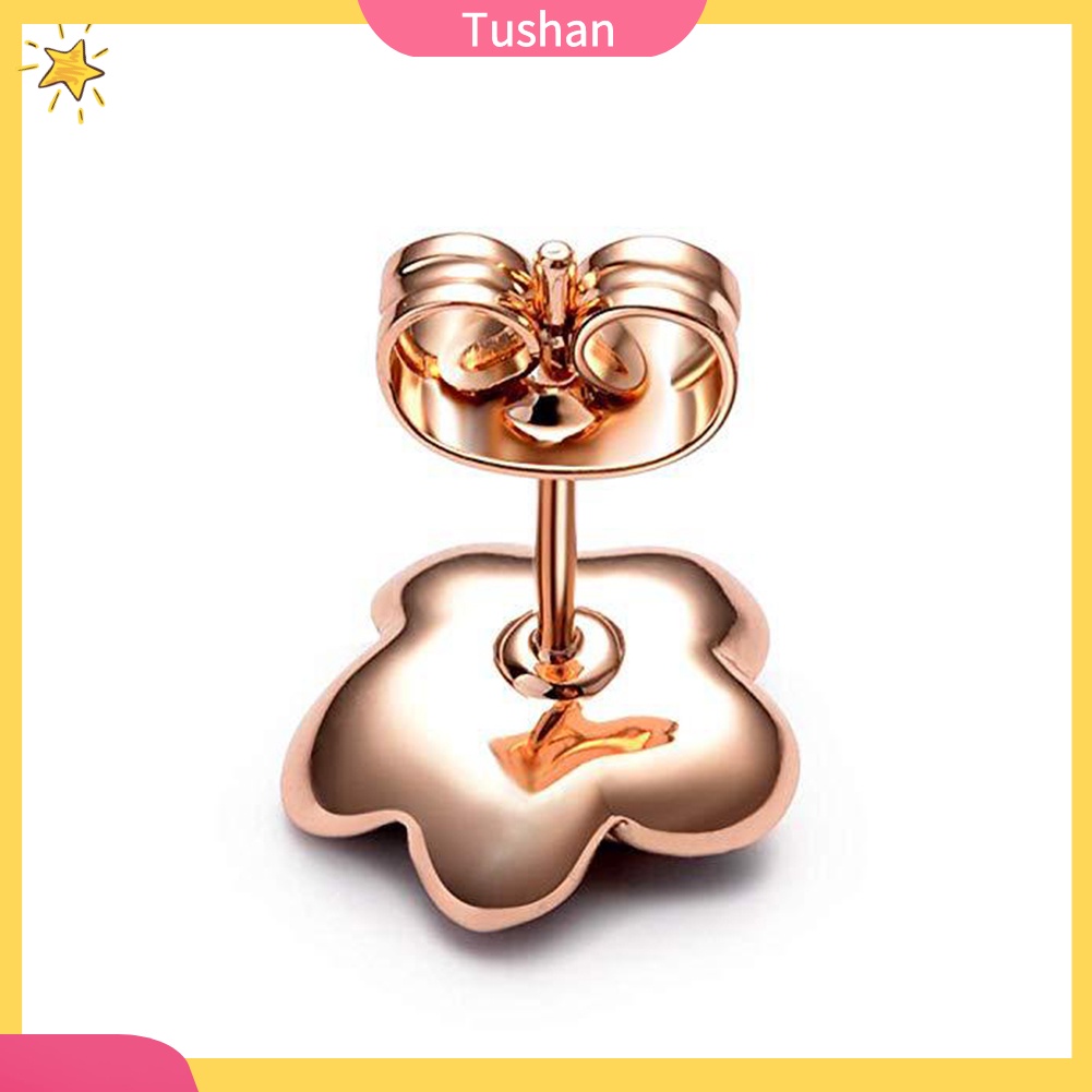 TUSH Elegant Women Rose Flower Pendant Earrings Ear Stud Party Banquet Jewelry Gift