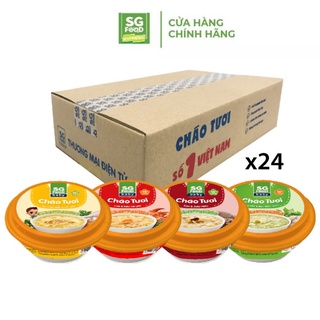 Thùng Cháo Tươi chén Baby Sài Gòn Food Cua, Ếch, Gà, Sò Điệp 240g x24