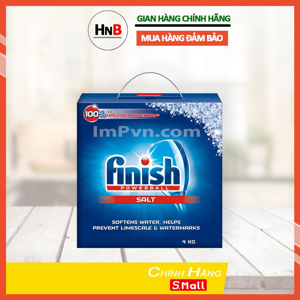 Muối làm mềm nước cho máy rửa bát Finish 4kg