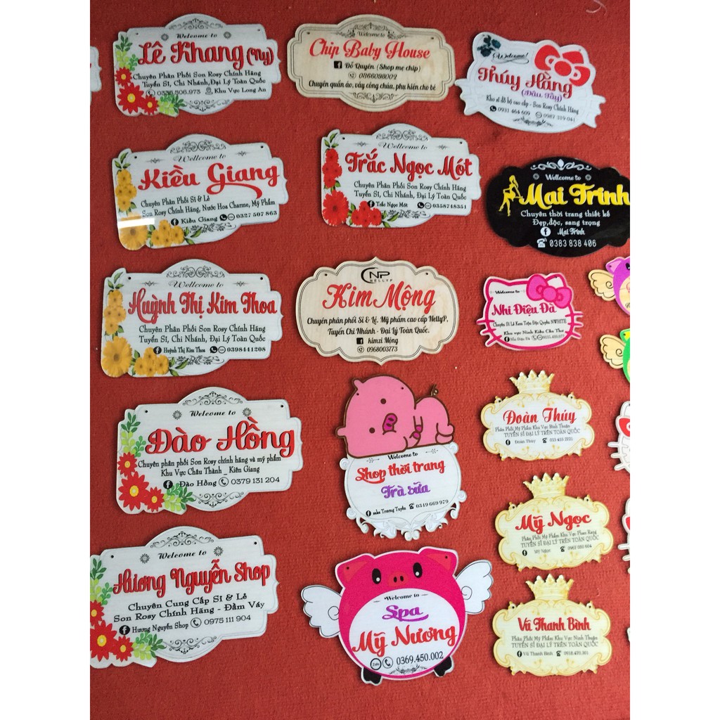 [BẢNG HIỆU MICA TREO CỬA HÀNG] - Bảng hiệu thiết kế và in thông tin theo yêu cầu