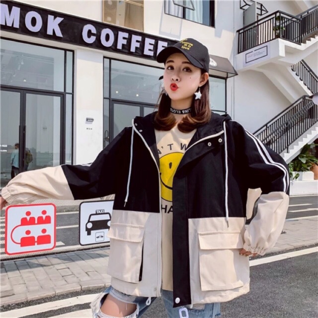 🍁Áo Khoác Dù Phối Màu Chạy 3 Sọc