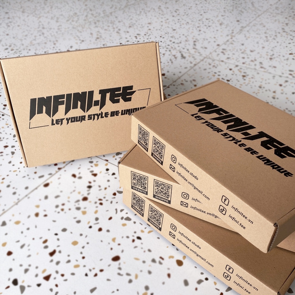 Hộp giấy nắp gập đựng áo INFINITEE