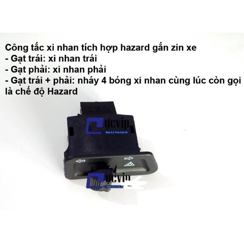 Công Tắc Hazard xi nhan 4 bóng tích hợp sẵn gắn xe máy
