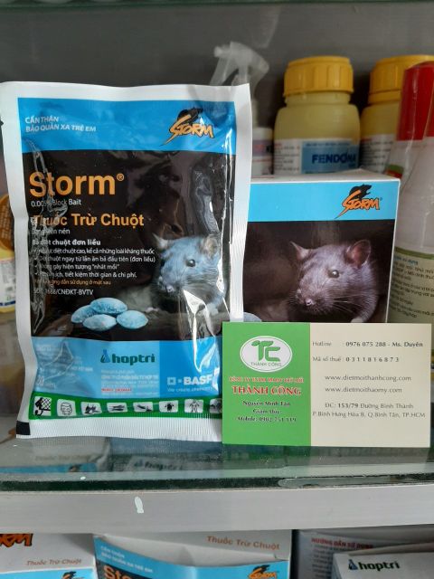 Combo 20 gói Thuốc diệt chuột Storm ra sáng chết gói 4 viên