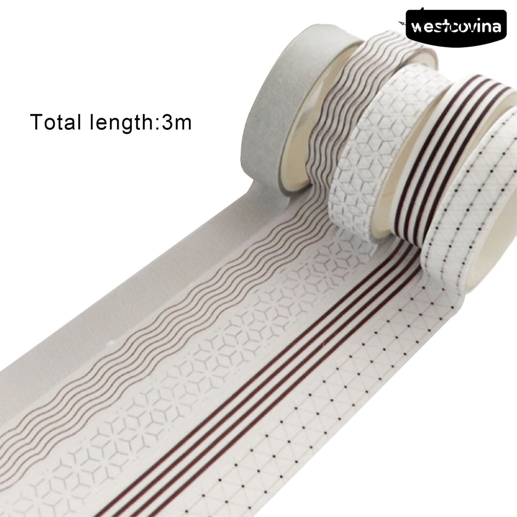 [Hot]✍Set 5 Cuộn Băng Dính Washi Dễ Xé Đa Năng Dùng Trang Trí Kế Hoạch