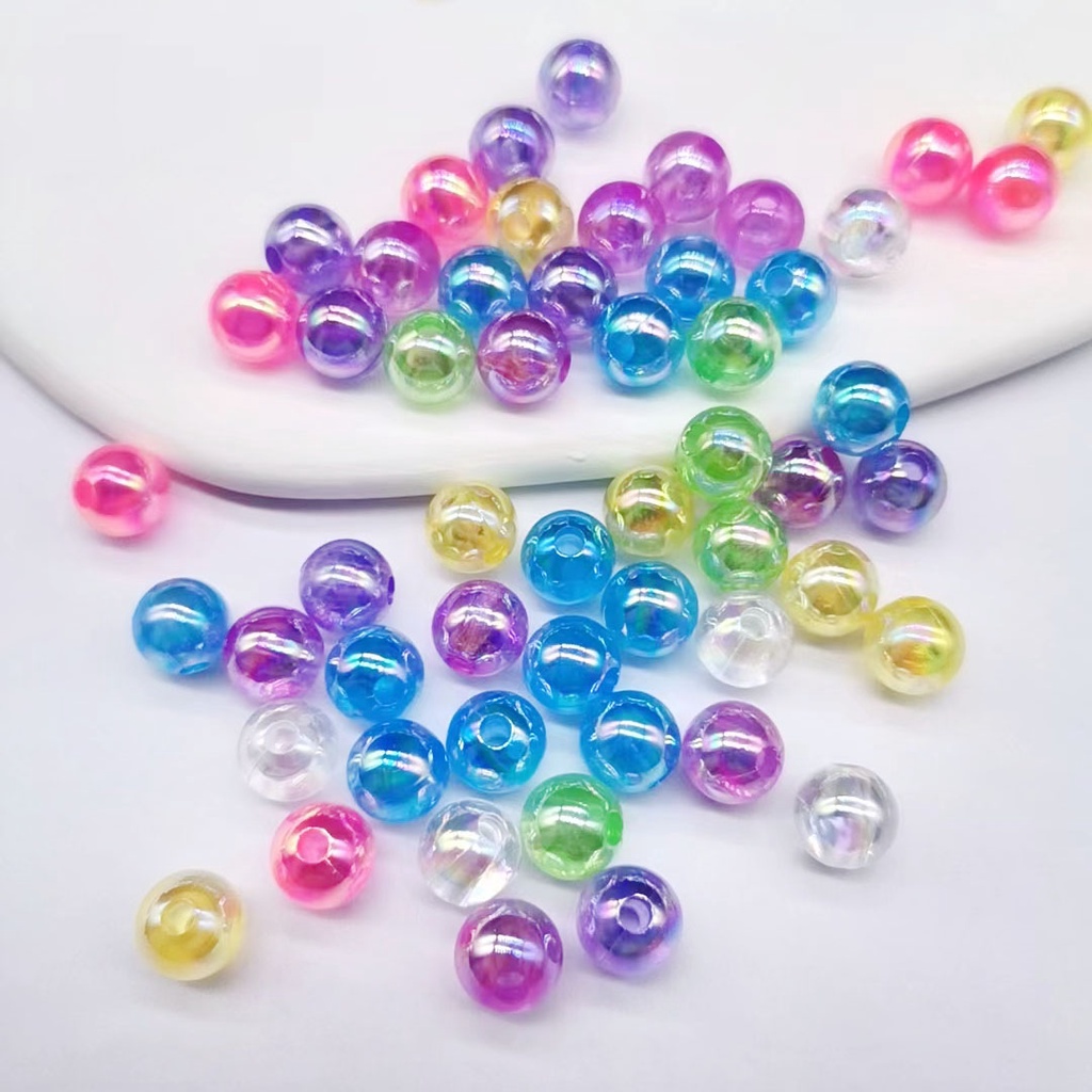 Chuỗi Hạt Tròn Nhiều Màu Sắc Bằng Acrylic 6mm 8mm 10mm Làm Trang Sức
