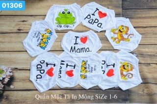 Combo 5 quần chip cho bé gái; bé trai