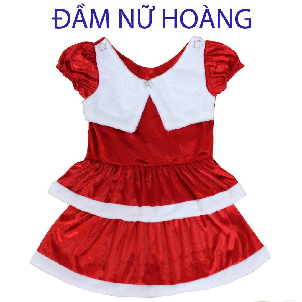 Váy đầm Nữ Hoàng cho bé vui Giáng Sinh