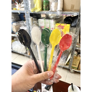  50 bịch muỗng nhựa màu bopp 15cm 
