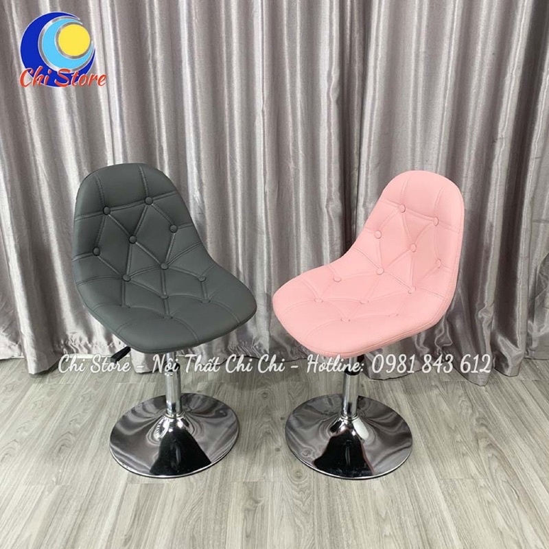 Ghế Xoay Makeup-Live Chụp Hình Dáng Cúc, Ghế Ngồi Bàn Trang Điểm Mẫu Cúc Tuỳ Chỉnh Độ Cao Từ 30-50cm Và Xoay 360 Độ