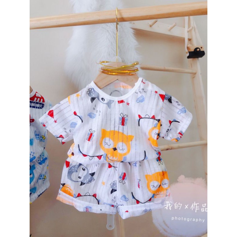 10 Bộ cotton giấy bé trai bé gái 8-16 kg