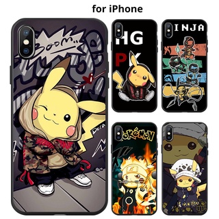 Ốp iPhone SE 2020 7Plus XR 6 6S 11 Pro Max XSMAX 7 8 X XS 8Plus điện thoại TPU mềm hình Pikachu cho