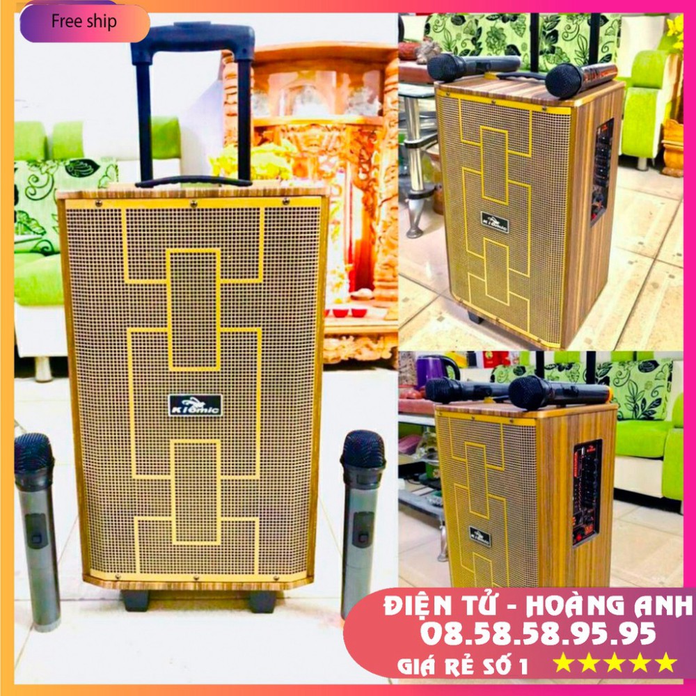 Loa Kéo Kiomic K89 - K88 Loa karaoke mini di động [ Tặng Kèm 2 Micro không dây ]