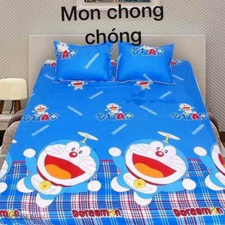 Bộ drap cotton poly doremon quạt