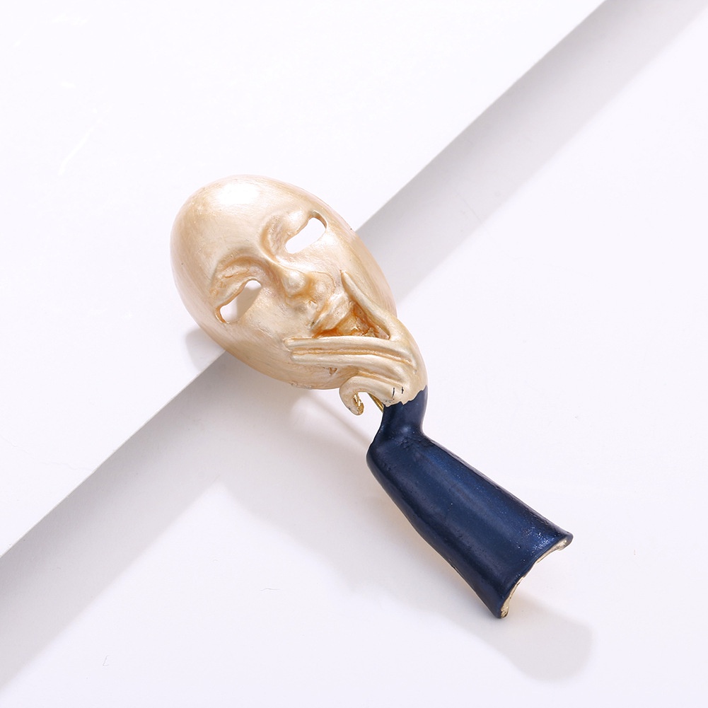 Ghim Cài Áo Hình Mặt Nạ Thời Trang Đơn Giản