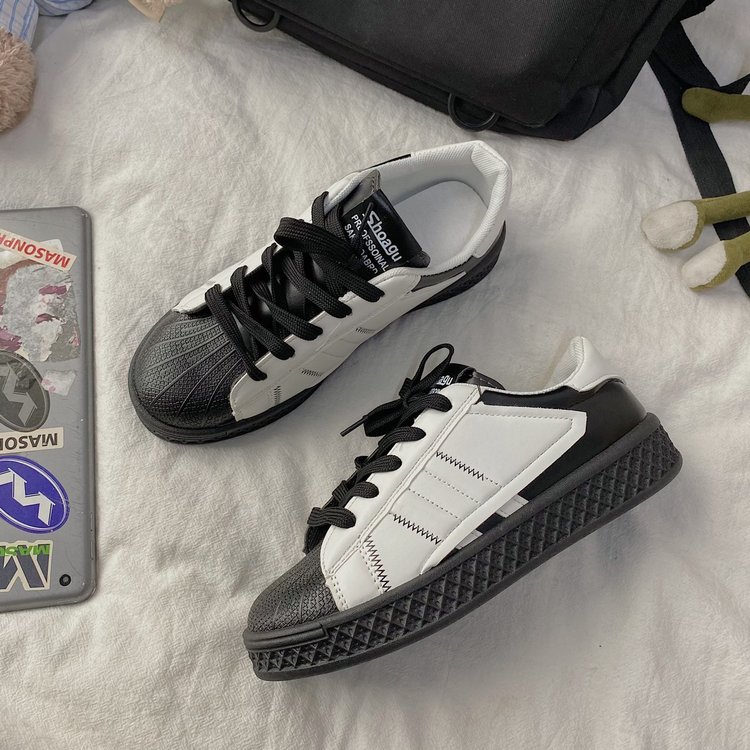 [ Mã 66CBSALE giảm 30K đơn 200K] Giày Thể Thao Bằng Da Pu Thời Trang Hàn Quốc Dành Cho Bạn Nữ | BigBuy360 - bigbuy360.vn