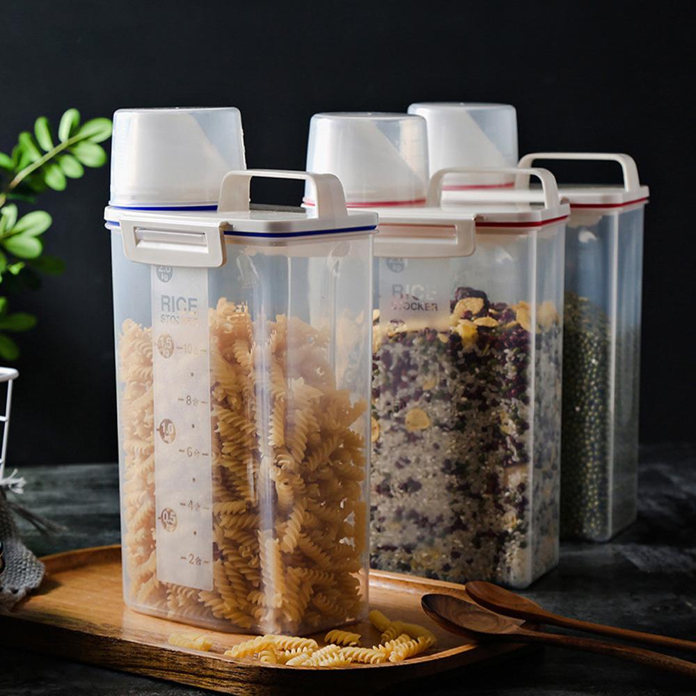 Hộp Đựng Ngũ Cốc Trong Suốt Chống Ẩm Tiện Dụng Cho Nhà Bếp