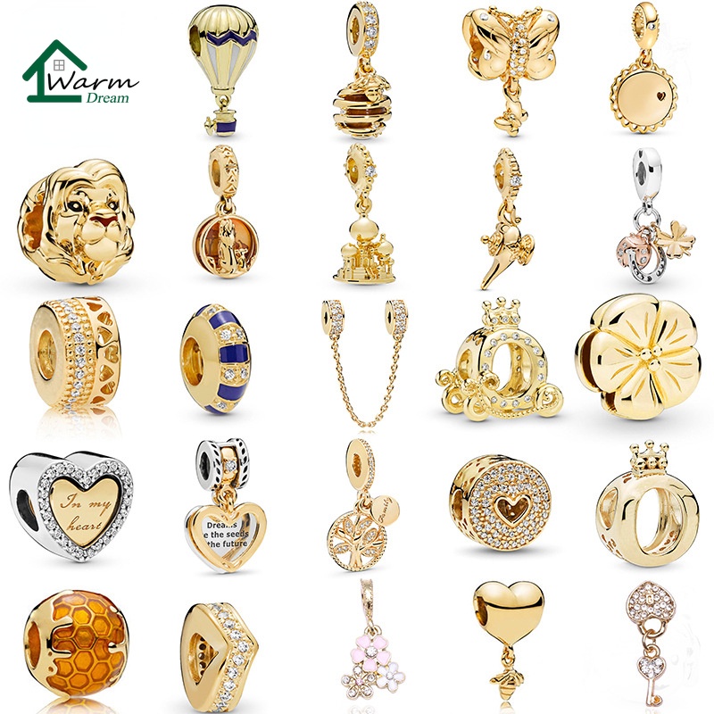 Hạt Charm Mạ Vàng Dùng Làm Trang Sức DIY