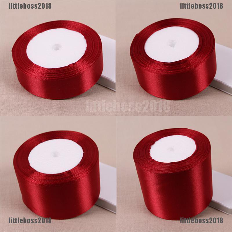 Cuộn dây ruy băng màu đỏ rượu chất lụa satin độc đáo trang trí tiệc/ gói quà tiện lợi
