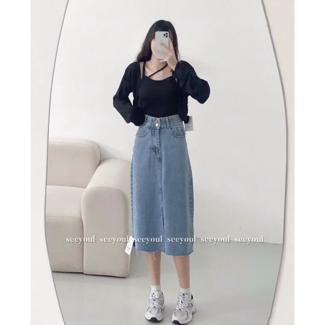 Set áo dây chéo croptop + khoác lửng