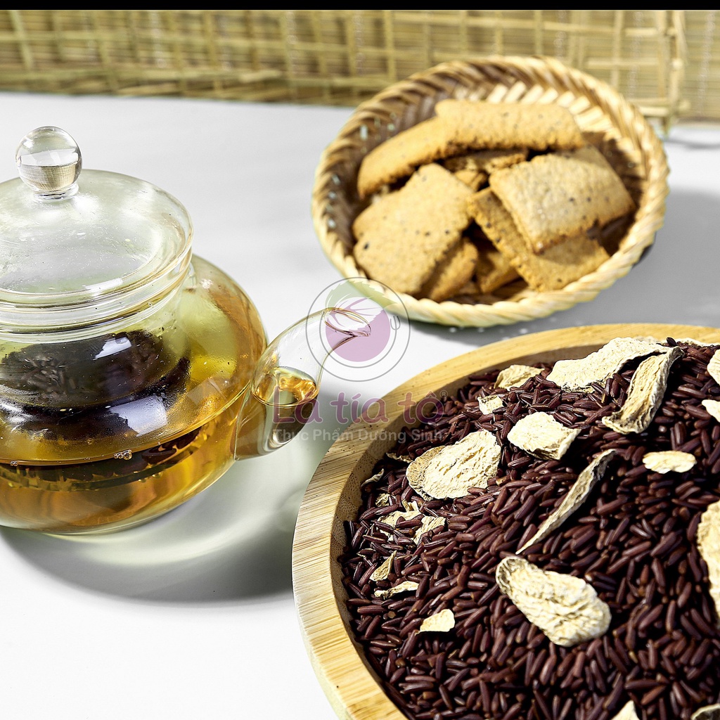 TRÀ GẠO LỨT NGƯU BÁNG 500gr - LÁ TÍA TÔ