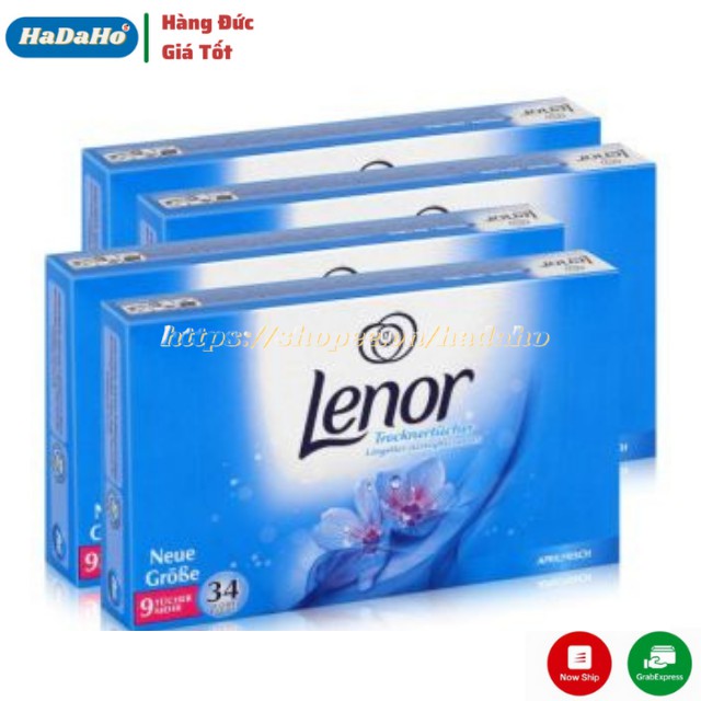 Giấy thơm Lenor Đức 34 tờ, Giữ cho quần áo thơm suốt 48h