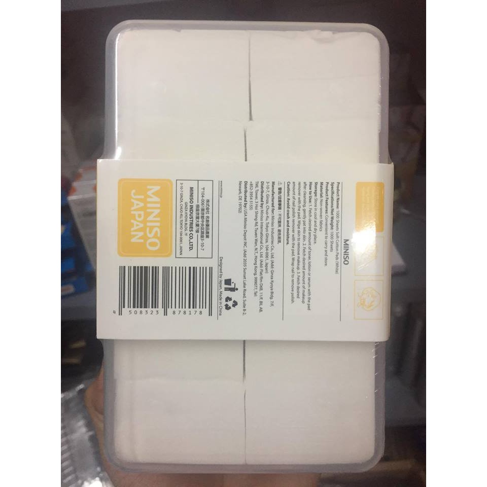 Bông Tẩy Trang Miniso 1000 Miếng | BigBuy360 - bigbuy360.vn
