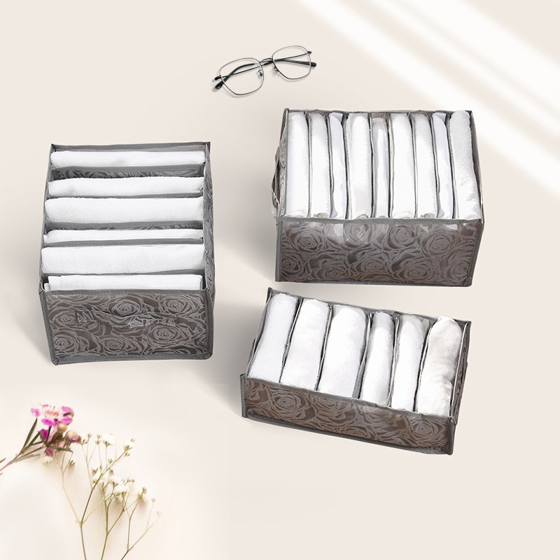 Hộp Đựng Đồ Lót/Vớ 2Q0T Dập Nổi 3D Có Ngăn Kéo Tiện Dụng