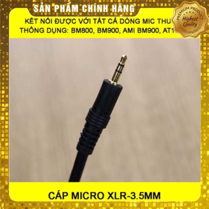 Dây mic thu âm cho mic BM900, BM800 AMi BM900 , ISK AT100 , AT350 , AT850... và nhiều mic với chân cắm 3.5 và đầu canon