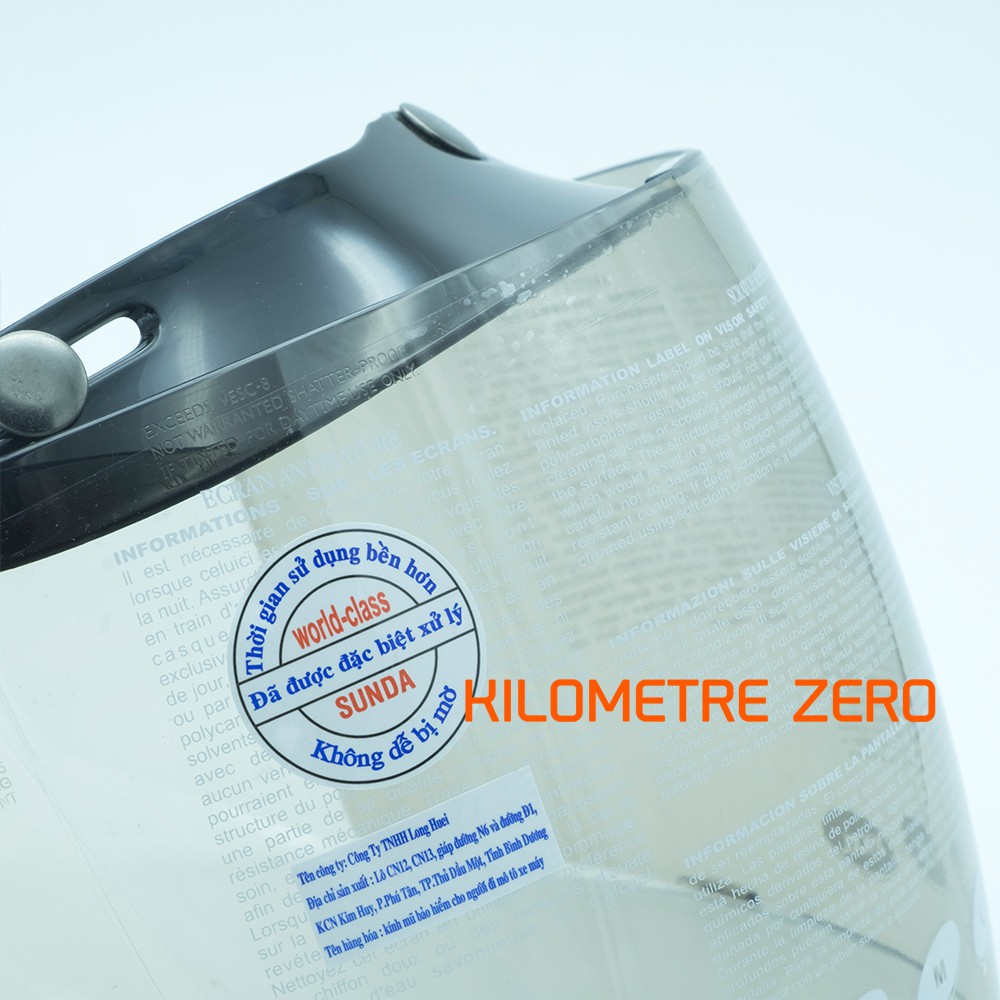 Kính Bấm Gắn Mũ Bảo Hiểm 1/2, 3/4 Sunda Andes