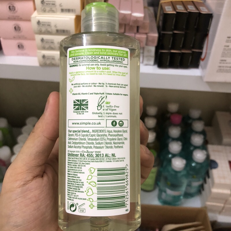 Nước tẩy trang 💖FREESHIP💖 Nước tẩy trang Simple Kind to Skin Micellar Cleansing Water | BigBuy360 - bigbuy360.vn