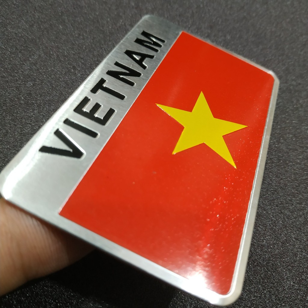 Tem nhôm dán xe cờ Việt Nam