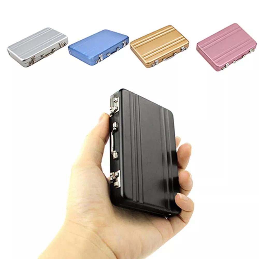 Hộp Đựng Thẻ Tín Dụng / Trang Sức / Thẻ ID Mini Màu Đen Kiểu Dáng Tiện Dụng