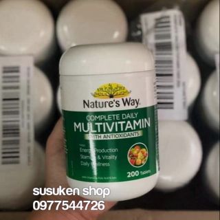 Vitamin tổng hợp rau củ quả Multivitamin  hộp 200 viên
