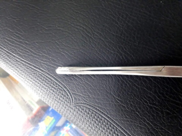 Pen kẹp tim pen kẹp bông băng thẳng có răng 25cm pakistan ( đại lý panh pen nhíp kéo y tế các loại)