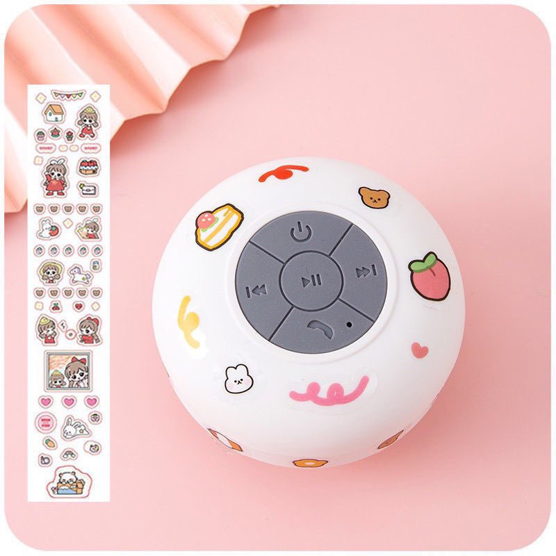 Loa BLuetooth Không Dây Chống Nước Gắn Tường, Nhà Tắm ( kèm dây sạc usb ) - Tặng kèm sticker dán cute