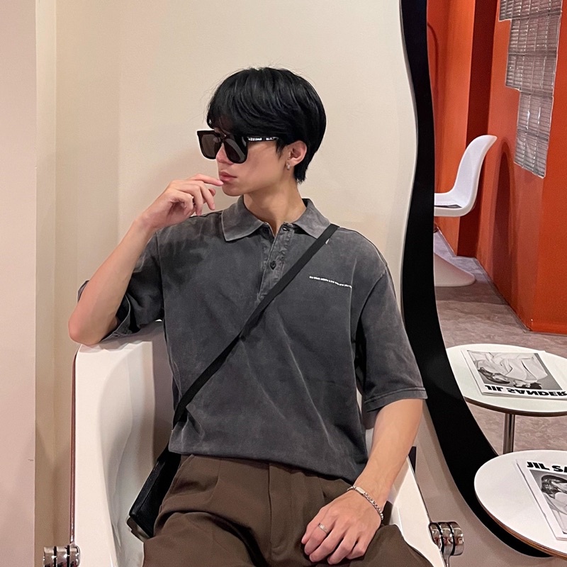 ÁO POLO WASH "FEELING" THE BLACK ADAMS