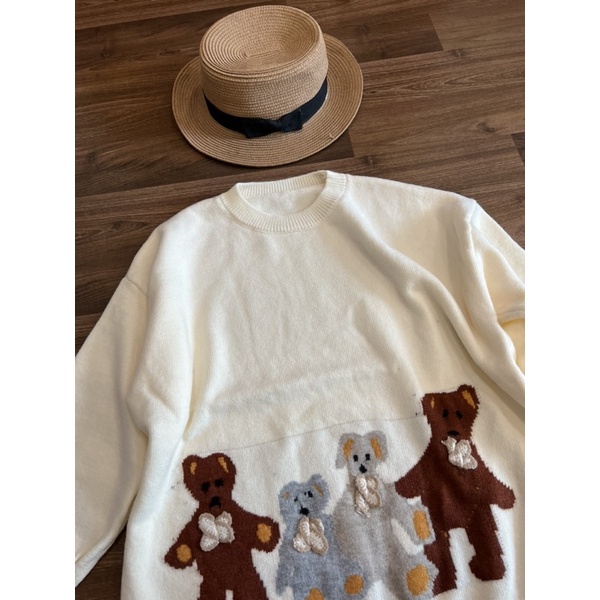 Áo len gia đình gấu siêu cute
