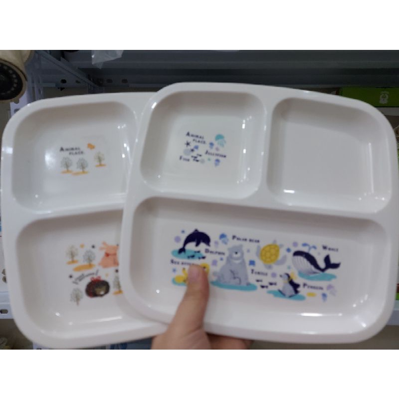 Khay ăn dặm cho bé 3 ngăn