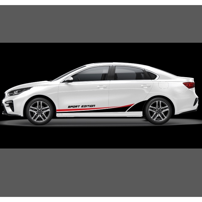 Tem decal dán sờn ô tô đơn giản xe sáng màu