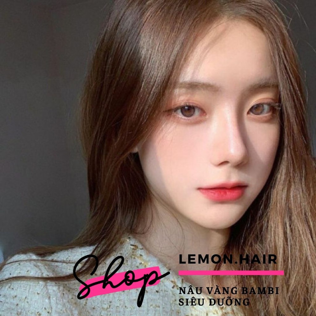 thuốc nhuộm tóc nâu vàng bambi + tặng oxy trợ dưỡng - lemon.hair